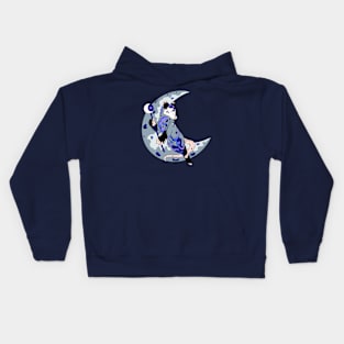 Fantasy opossum, spirit animal and protector of the moon Kids Hoodie